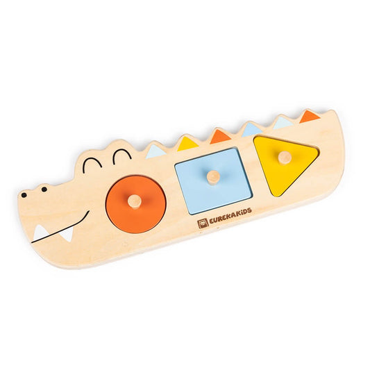 Eurekakids Wooden Shape Sorting Toy – Crocodile