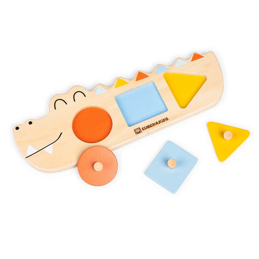 Eurekakids Wooden Shape Sorting Toy – Crocodile