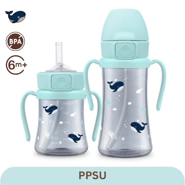GROSMIMI PPSU Straw cup 200ml/300ml WHALE