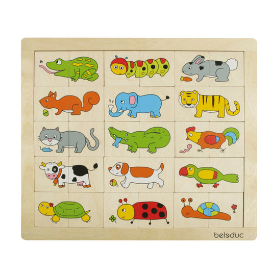 Beleduc Match & Mix Puzzle - Animals(3-6yrs)
