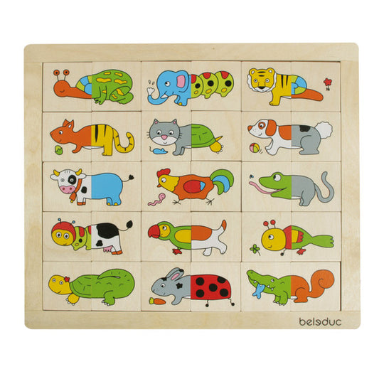 Beleduc Match & Mix Puzzle - Animals(3-6yrs)